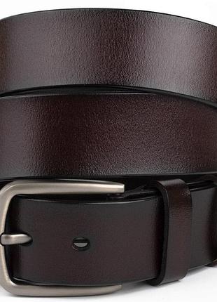 Ремень мужской с затемненной пряжкой механика vintage 20315 коричневый