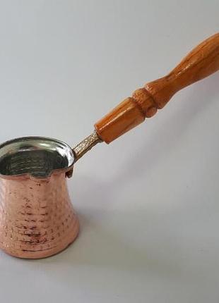 Турка медная с деревянной ручкой №1; d 5,5cm; h 6cm variomarket