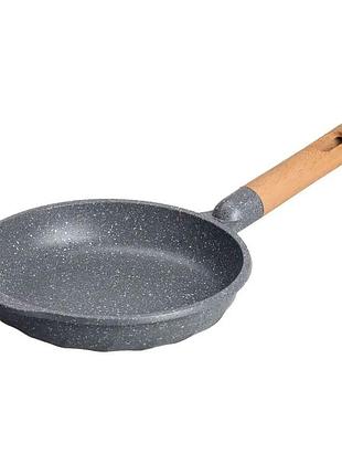 Алюмінієва сковорода 1,4 л, мармурове антипригарне покриття ø 22 см, товсте дно mgc сірий hp-4-417g