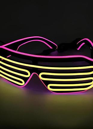 Светодиодные очки. led очки, 3 режима, пульт управления yousf