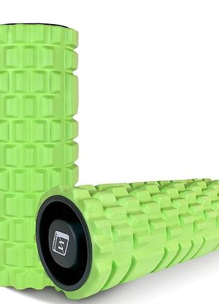 Массажный ролик easyfit ef-2020a-gn, eva-пена, салатовый, 33×14 см - для йоги, фитнеса, реабилитации