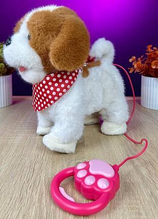 Іграшка собачка інтерактивна ходить, видає звуки, облищує, співає та танцює, дитячий музичний песик