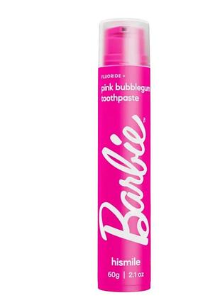 Зубная паста со вкусом жвачки hismile barbie pink bubblegum toothpaste, 60 г