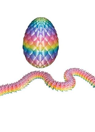 Детская 3д игрушка змея в яйце подвижная 30см