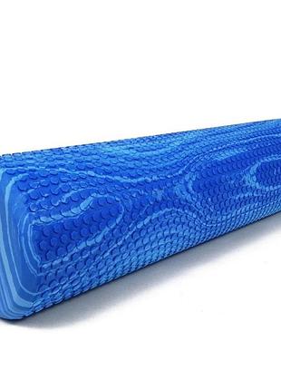 Масажний ролик easyfit ef-2033-bl, eva-піна, синій, 60×15 см - для йоги, фітнесу, реабілітації
