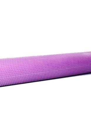 Масажний ролик easyfit ef-2034-v, eva-піна, фіолетовий, 90×14.5 см - для йоги, фітнесу, реабілітації