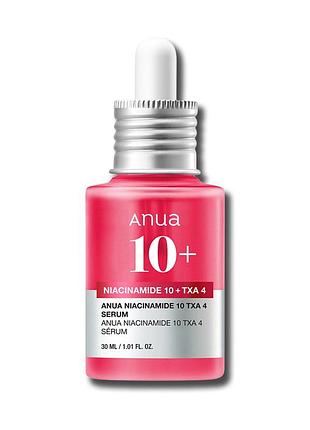 Осветляющая сыворотка с ниацинамидом и тха кислотой anua 10% niacinamide + 4% tranexamic acid dark spot correcting serum, 30 мл