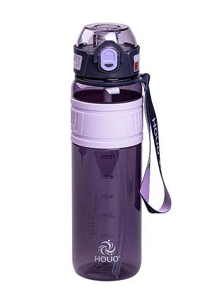 Бутылка для воды houo спортивная 1 литр с флип крышкой фиолетовая hp-14-33v