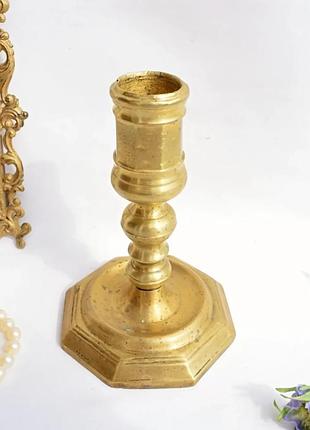 Антикварний бронзовий свічник початку хх століття.
