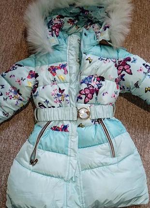 Теплая зимняя куртка на девочку
