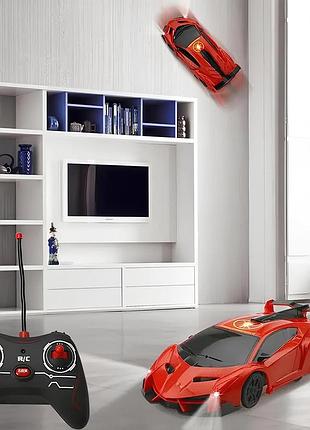 Машинка радиоуправляемая ездит по потолку и стенам, светятся фары, 16*6*4см yousf