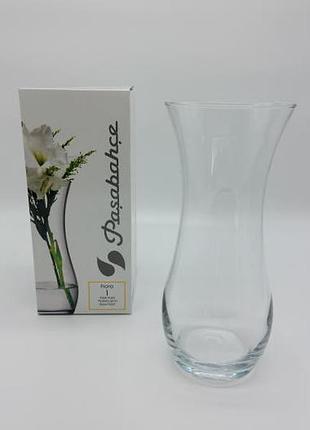 Ваза flora (флора) 43737 стеклянная, декоративная, для цветов pasabahce турция d 11 cm, h 25,5 cm.