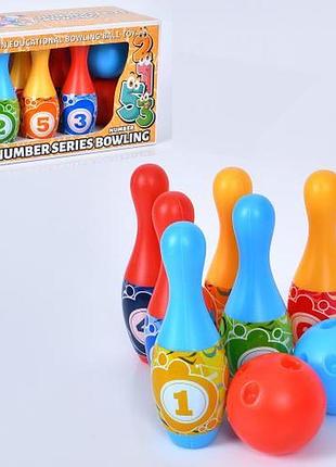 Дитячі ігри боулінг кеглі 6 шт. 2 кулі в коробці 29.5-20-15 см. mr1424