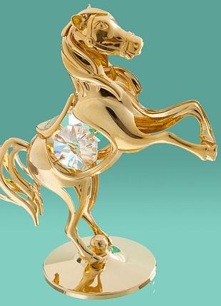 Статуэтка crystocraft со стразами swarovski лошадка 9.5 см 10316-001