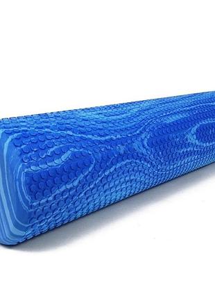 Массажный ролик easyfit ef-2031-bl, eva-пена, синий, 45×14.5 см - для йоги, фитнеса, реабилитации
