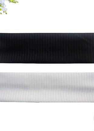 Набір 2 шт пов'язка на голову бавовна рубчик для спорту sport 25х7 см