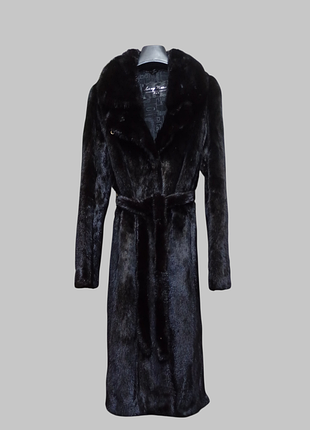 Длина 105см. норковая шуба с английским воротником