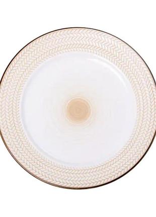 Тарелка сервировочная 26 см плоская фарфоровая hp23387