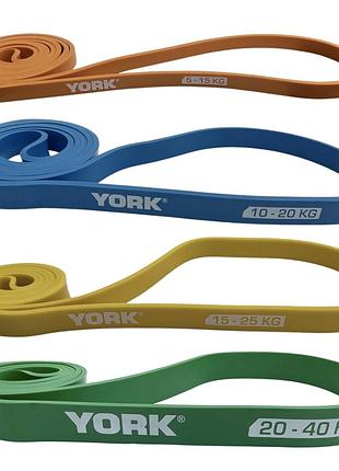 Набор резинок для фитнеса york fitness 4 шт (5 - 40 кг)