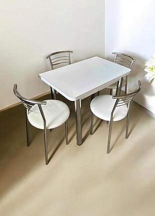 Комплект кухонних меблів стіл + 4стульчики, білий