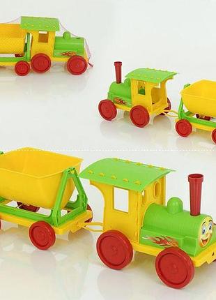 Детский поезд-конструктор 013115 /013117 (9) цвет салатовый в сетке "фламинго"