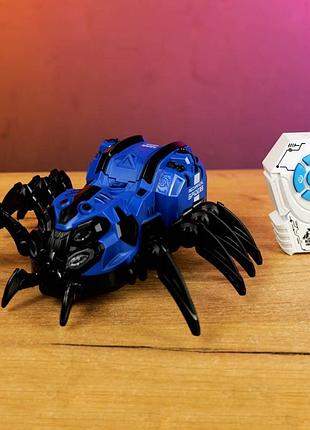 Радіокерований павук з led-підсвіткою, звуковими ефектами та парогенератором, дитяча іграшка