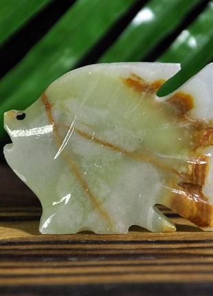 Статуэтка рыбка из натурального камня оникс, 5 х 4 см (цвет, как на фото)