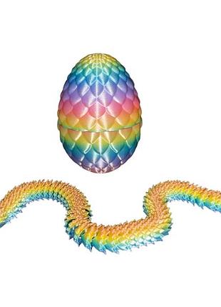 Детская 3д игрушка змея в яйце подвижная 30см