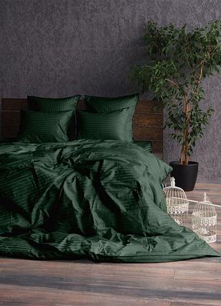 Постільна білизна сатин-страйп 1*1 green сімейний