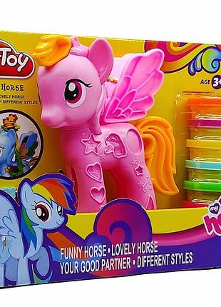 Тесто для лепки "play toy - rainbow dash" пони sm8001 розовая