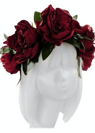 Венок на голову пиония