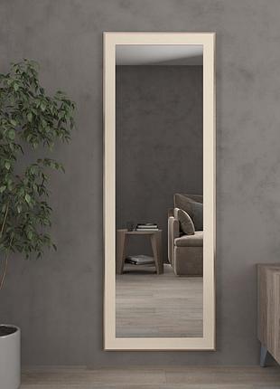 Зеркало в бежевой раме 170х60 в узкой раме для спальни, настенные зеркала в багетной раме универсальное