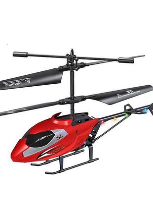 Вертолет на пульте управление детский с гироскопом и подсветкой на аккумуляторе xk912 красный