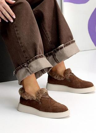 Автоледи "loreen" женские экозамша экомех мокко 26013