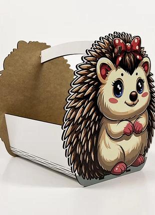 Корзина "ежик с бантиком"
