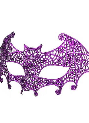 Маска для карнавала летучая мышь на завязках one size розовый