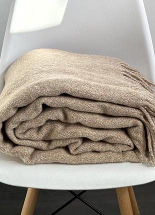 Плед из шерсти мериноса 170х200см ярослав диз. 5/1 светло-беж меланж