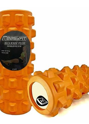 Масажний ролик easyfit ef-2015-or, eva-піна, помаранчевий, 33×14 см - для йоги, фітнесу, реабілітації
