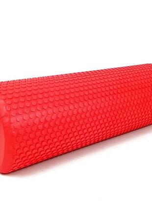 Масажний ролик easyfit ef-2030-r, eva-піна, червоний, 45×15 см - для йоги, фітнесу, реабілітації
