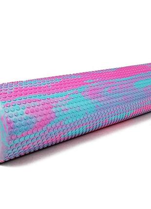 Масажний ролик easyfit ef-2033-p, eva-піна, рожевий, 60×15 см - для йоги, фітнесу, реабілітації
