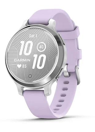 Garmin lily 2 active silver purple jasmine silicone band (010-02891-01) часы новые!!!