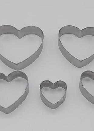 Форма кондитерская для десерта металлическая в наборе 5 шт формы для салатов и гарниров h 2 cm forkopt