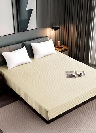 Простынь на резинке koloco 160 х 200+25 см (40170) светло-бежевый