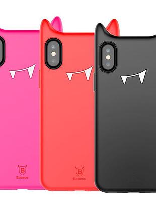 Силиконовый чехол iphone x baseus davil baby
