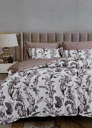 Комплект постельного белья полуторный koloco 100% хлопок (40115) полевые цветы на белом