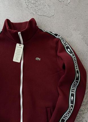 Зима костюм lacoste бордово/чорний 4