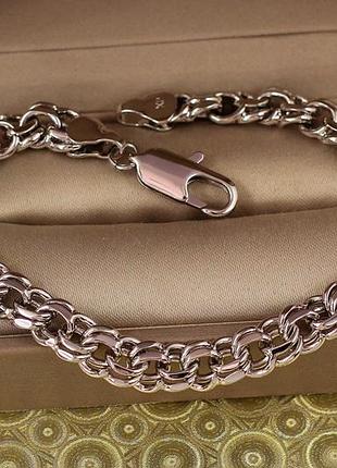 Браслет xuping jewelry круглий бісмарк 20 см 7 мм сріблястий