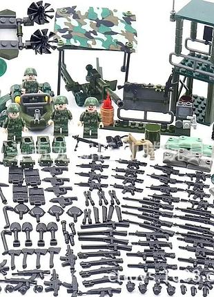 Конструктор фигурки человечки спецназ альфа солдаты с оружием военная база