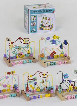Іграшка дерев'яний пальчиковий лабіринт з 39218 (30) 5 видів, в коробці