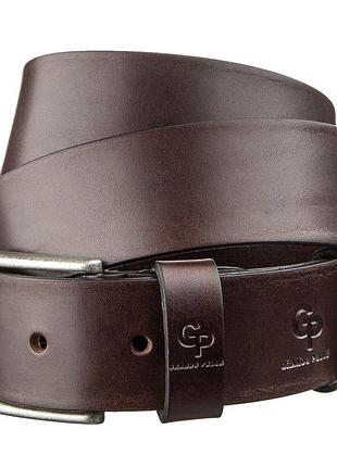 Ремень мужской гладкий grande pelle 11264 коричневый